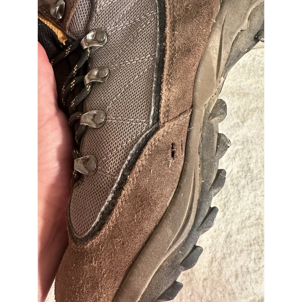Ozark Trail Men's Mid Hiking Boots Brown Yellow Size 12 Pre-Owned Outdoor Trail